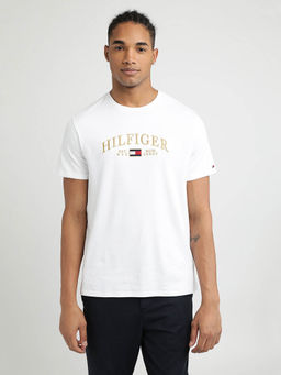 Tommy Hilfiger - White Crew Neck Embroidered T-Shirt