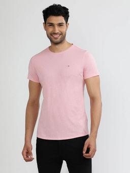 Tommy Hilfiger - Pink Collar Neck Solid Polo T-Shirt