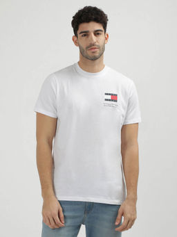 Tommy Hilfiger - White Round Neck Solid T-Shirt