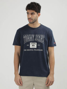 Tommy Hilfiger - Blue Round Neck Printed T-Shirt