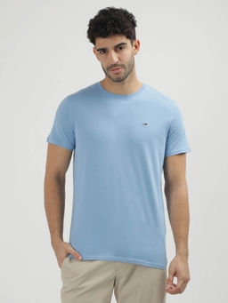 Tommy Hilfiger - Blue Round Neck Solid T-Shirt