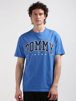Tommy Hilfiger - Blue Round Neck Printed T-Shirt