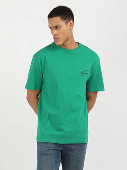 Tommy Hilfiger - Green Round Neck Solid T-Shirt