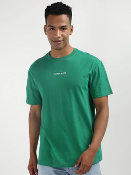 Tommy Hilfiger - Green Round Neck Solid T-Shirt