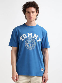 Tommy Hilfiger - Blue Round Neck Printed T-Shirt