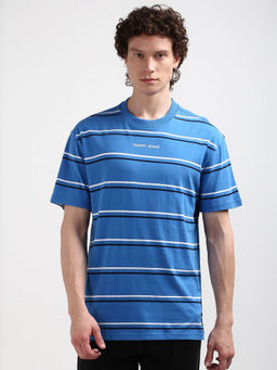 Tommy Hilfiger - Blue Round Neck Stripes T-Shirt