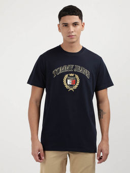 Tommy Hilfiger - Blue Round Neck Embroidered T-Shirt