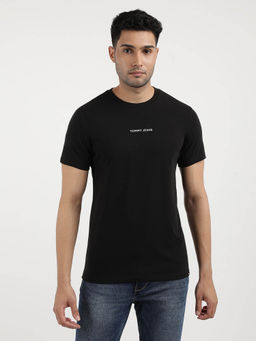 Tommy Hilfiger - Black Round Neck Solid T-Shirt