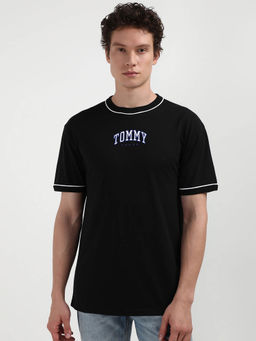 Tommy Hilfiger - Black Round Neck Printed T-Shirt