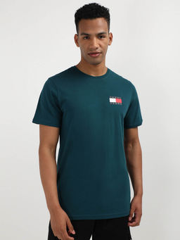 Tommy Hilfiger - Green Round Neck Solid T-Shirt