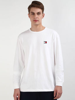 Tommy Hilfiger - White Round Neck Solid T-Shirt