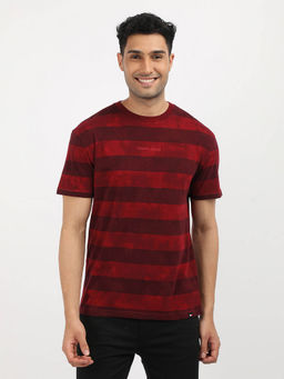 Tommy Hilfiger - Red Round Neck Stripes T-Shirt
