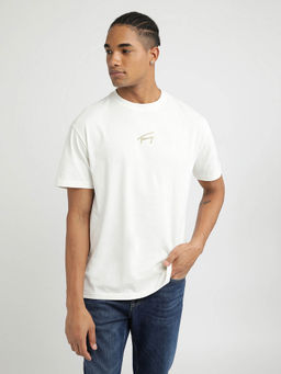Tommy Hilfiger - White Round Neck Solid T-Shirt