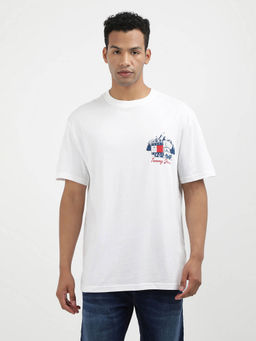 Tommy Hilfiger - White Round Neck Graphic T-Shirt