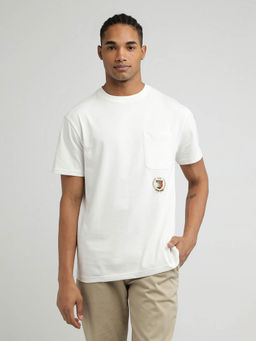 Tommy Hilfiger - White Round Neck Solid T-Shirt