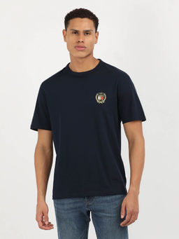 Tommy Hilfiger - Blue Round Neck Solid T-Shirt