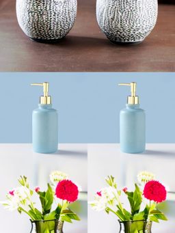 USHA SHRIRAM - Set of 2 400ml Soap Dispenser bottle-Blue