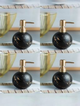 USHA SHRIRAM - Set of 4 300ml Soap Dispenser bottle-Black