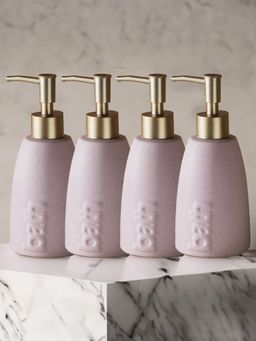 USHA SHRIRAM - Set of 4 320ml Soap Dispenser Bottle-Pink