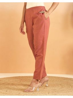 Fabindia - Rust Cotton Ethnic Pant