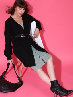 VERO MODA - Black Front Open Cardigan