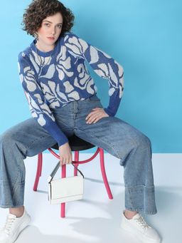 VERO MODA - Blue Printed Pullover