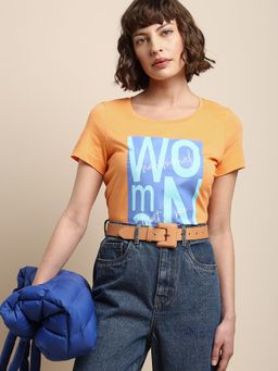 VERO MODA - Orange Graphic Print T-shirt