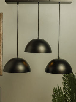 Homesake - Linear Cluster Black 10Inch Hanging Light