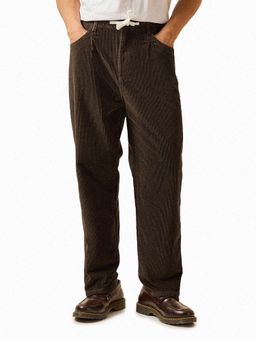 The Bear House - Men Brown Solid Casual Trouser