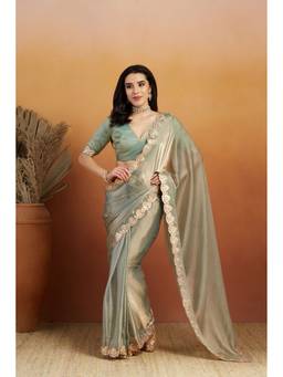 RACHNA - Gotta Pati Satin Tissue Silk Designer Saree