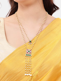 Nuyug - Multi-Color Brass Gold Plated Necklace