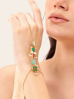 Nuyug - Multi-Color Brass Gold Plated Bracelet