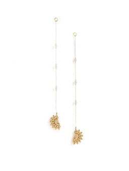 Nuyug - Gold Brass Gold Plated Pair Of Ear Chains