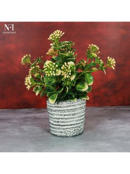 NFI Essentials - Artificial Plants Pot For Home Decor & Office Decoration Small Dry Fake Flower Green