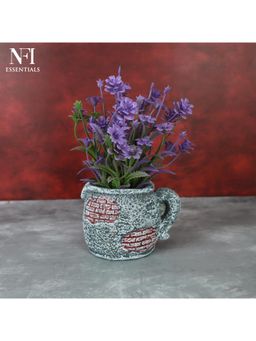 NFI Essentials - Artificial Plants Pot For Home Decor & Office Decoration Small Dry Fake Flower Purple