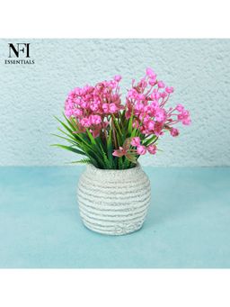 NFI Essentials - Artificial Plants Pot For Home Decor & Office Decoration Small Dry Fake Flower Pink