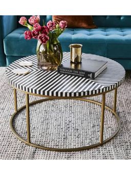 CasaGold - Bone Inlay Coffee Table In Black Colour