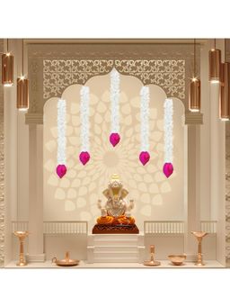 Special You - Ganpati Decoration Setup For Home With Lotus Wall Hanging-5Pcs