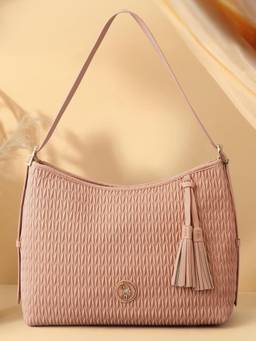 U.S. POLO ASSN. - Bridget Nude Shoulder Handbag With Solid Finish
