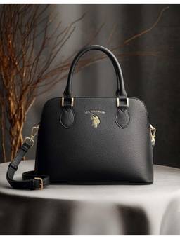 U.S. POLO ASSN. - Women Beth 2.0 Black Dome Handbag (M)