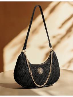 U.S. POLO ASSN. - Women Vera 2.0 Black Shoulder Bag Handbag (S)