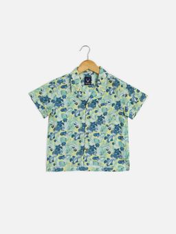 Allen Solly - Boys Multi-Color Floral Half Sleeves Regular Fit Casual Shirt