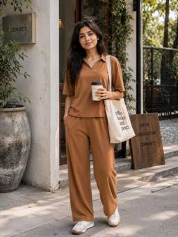 Slumber Jill - Brown Mocha Mouse Effortless Grace Co-Ord Set