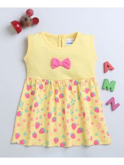 Bumzee - Yellow Girls Sleeveless Frock