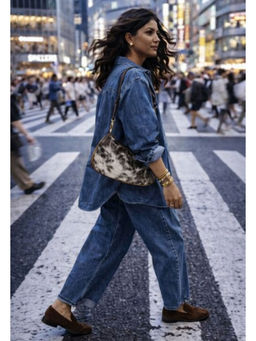 ODDCAT - Juno Brown Pony Hair Shoulder Bag