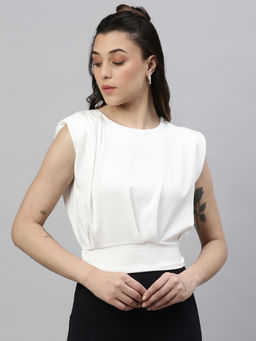 SHOWOFF - Women Solid White Top
