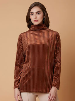 SHOWOFFFF - Women Solid Rust Top