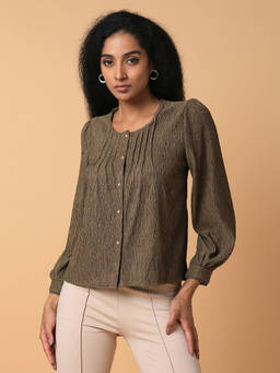 SHOWOFFFF - Women Solid Olive Top