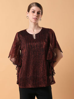 SHOWOFF - Women Solid Red Top