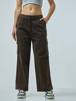 Bewakoof - Women Brown Cargo Pant